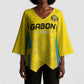 Custom Gabon Football Kimono Sleeve Blouse Go Champions Les Pantheres - African Pride