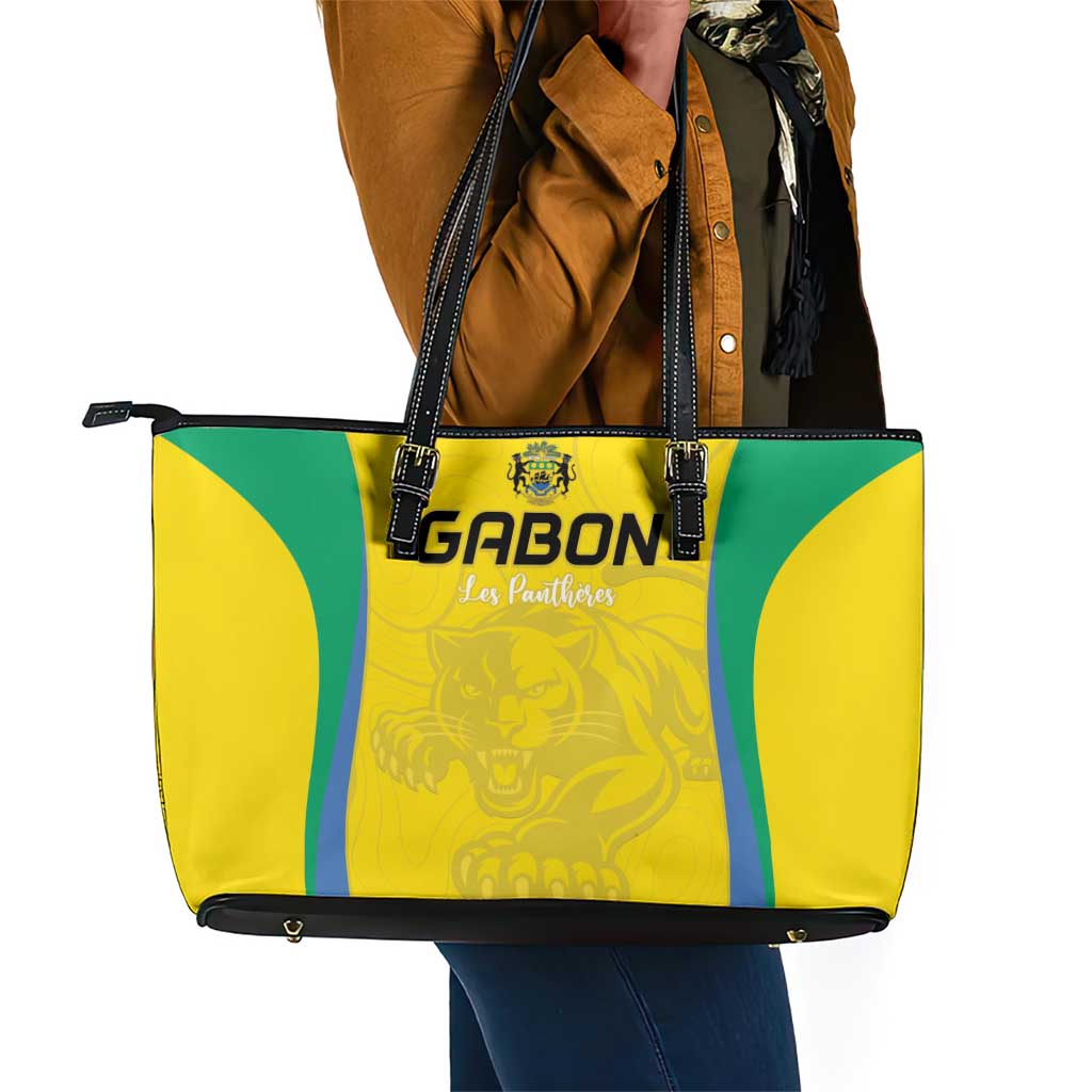 Gabon Football Leather Tote Bag Go Champions Les Pantheres - African Pride