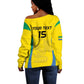 Custom Gabon Football Off Shoulder Sweater Go Champions Les Pantheres - African Pride