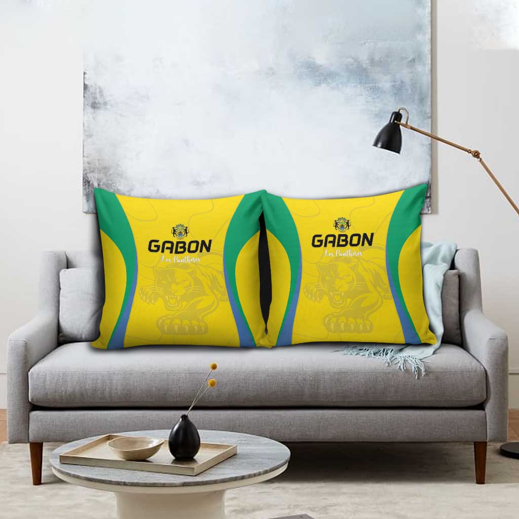 Gabon Football Pillow Cover Go Champions Les Pantheres - African Pride