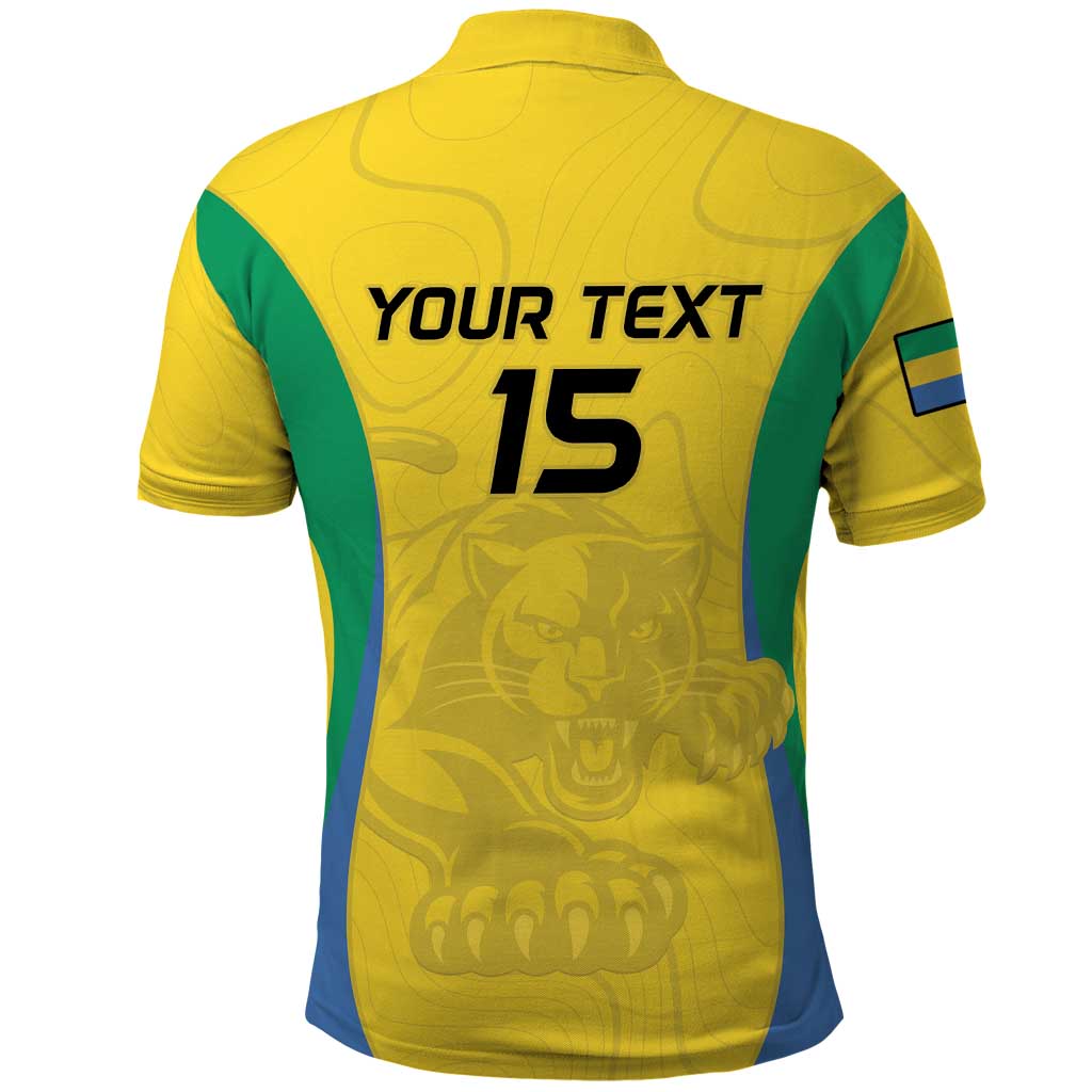 Custom Gabon Football Polo Shirt Go Champions Les Pantheres - African Pride