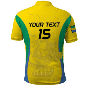 Custom Gabon Football Polo Shirt Go Champions Les Pantheres - African Pride