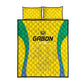 Gabon Football Quilt Bed Set Go Champions Les Pantheres - African Pride