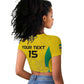 Custom Gabon Football Raglan Cropped T shirt Go Champions Les Pantheres - African Pride