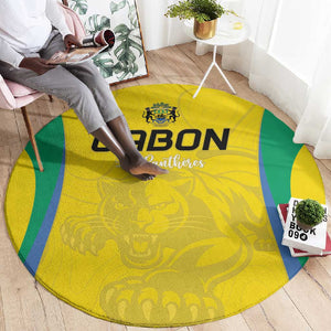 Gabon Football Round Carpet Go Champions Les Pantheres - African Pride