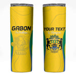 Custom Gabon Football Skinny Tumbler Go Champions Les Pantheres - African Pride
