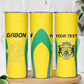 Custom Gabon Football Skinny Tumbler Go Champions Les Pantheres - African Pride
