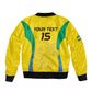 Custom Gabon Football Sleeve Zip Bomber Jacket Go Champions Les Pantheres - African Pride