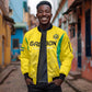 Custom Gabon Football Sleeve Zip Bomber Jacket Go Champions Les Pantheres - African Pride