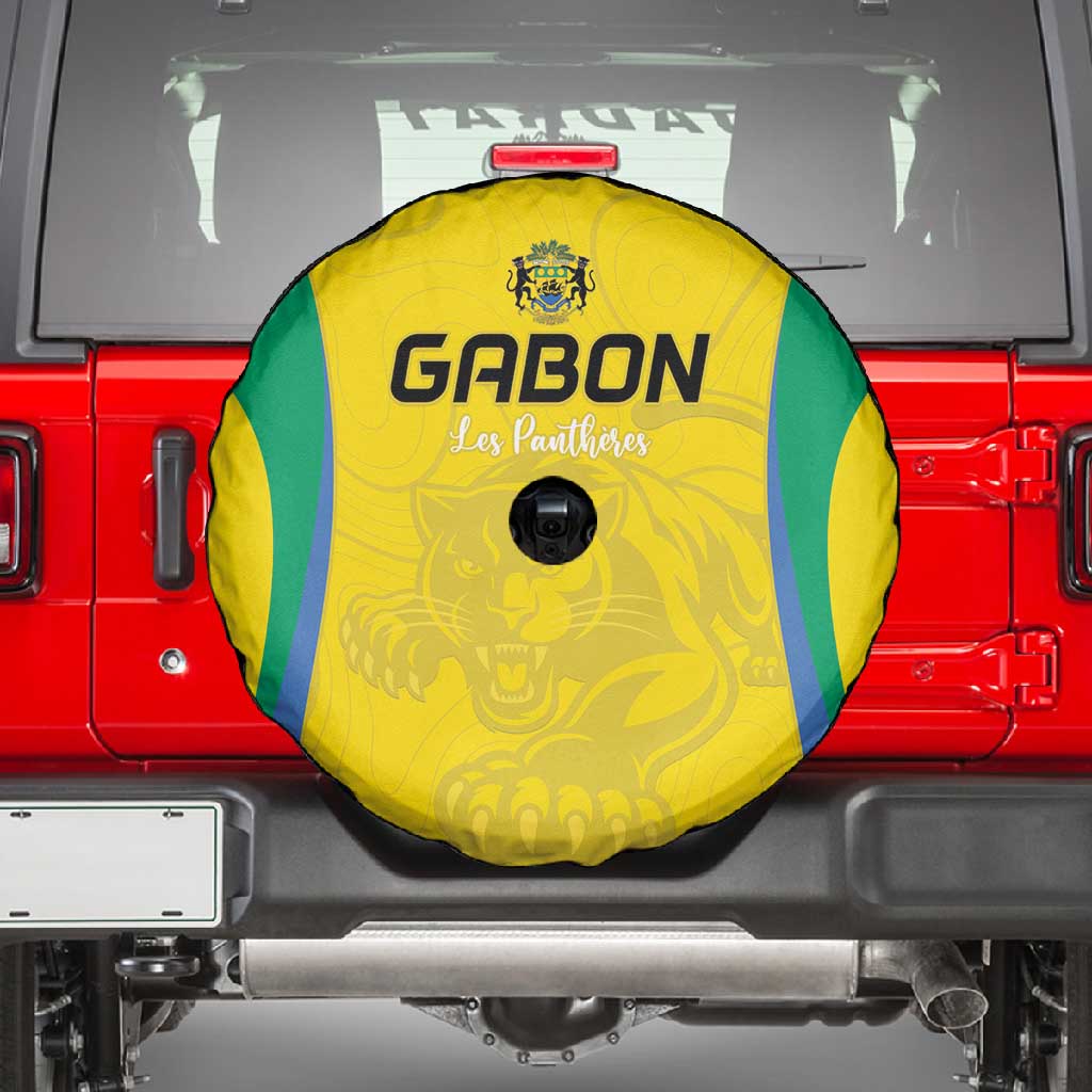 Gabon Football Spare Tire Cover Go Champions Les Pantheres - African Pride
