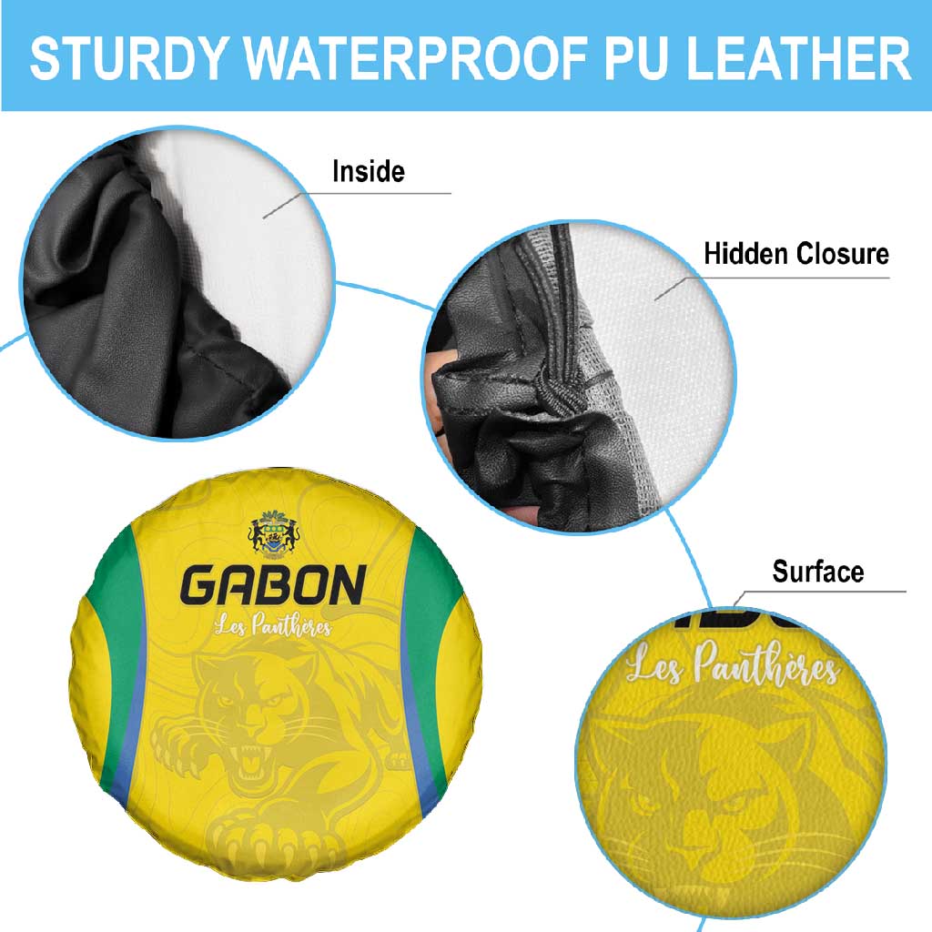 Gabon Football Spare Tire Cover Go Champions Les Pantheres - African Pride