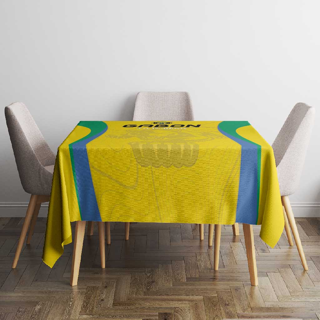 Gabon Football Tablecloth Go Champions Les Pantheres - African Pride