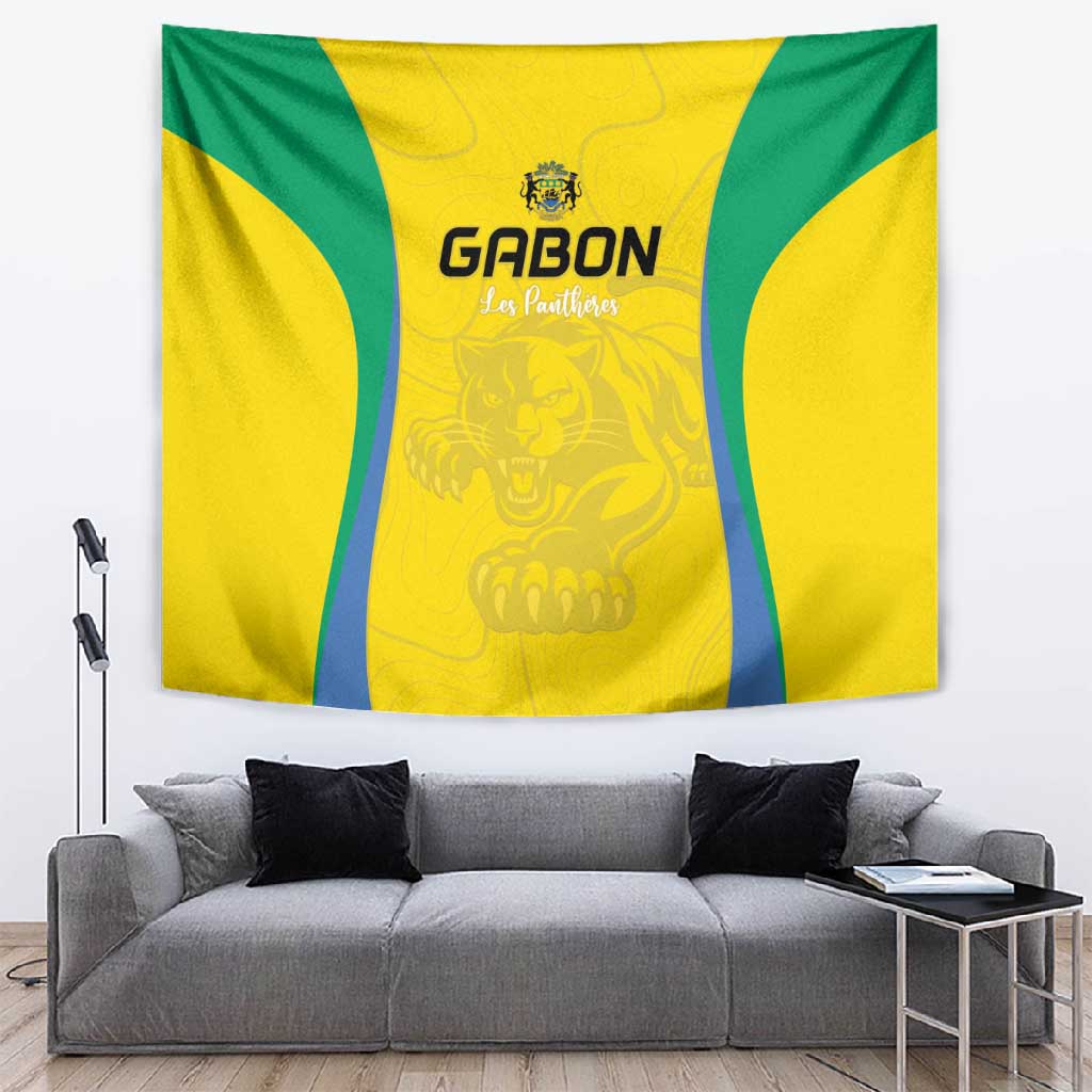 Gabon Football Tapestry Go Champions Les Pantheres - African Pride