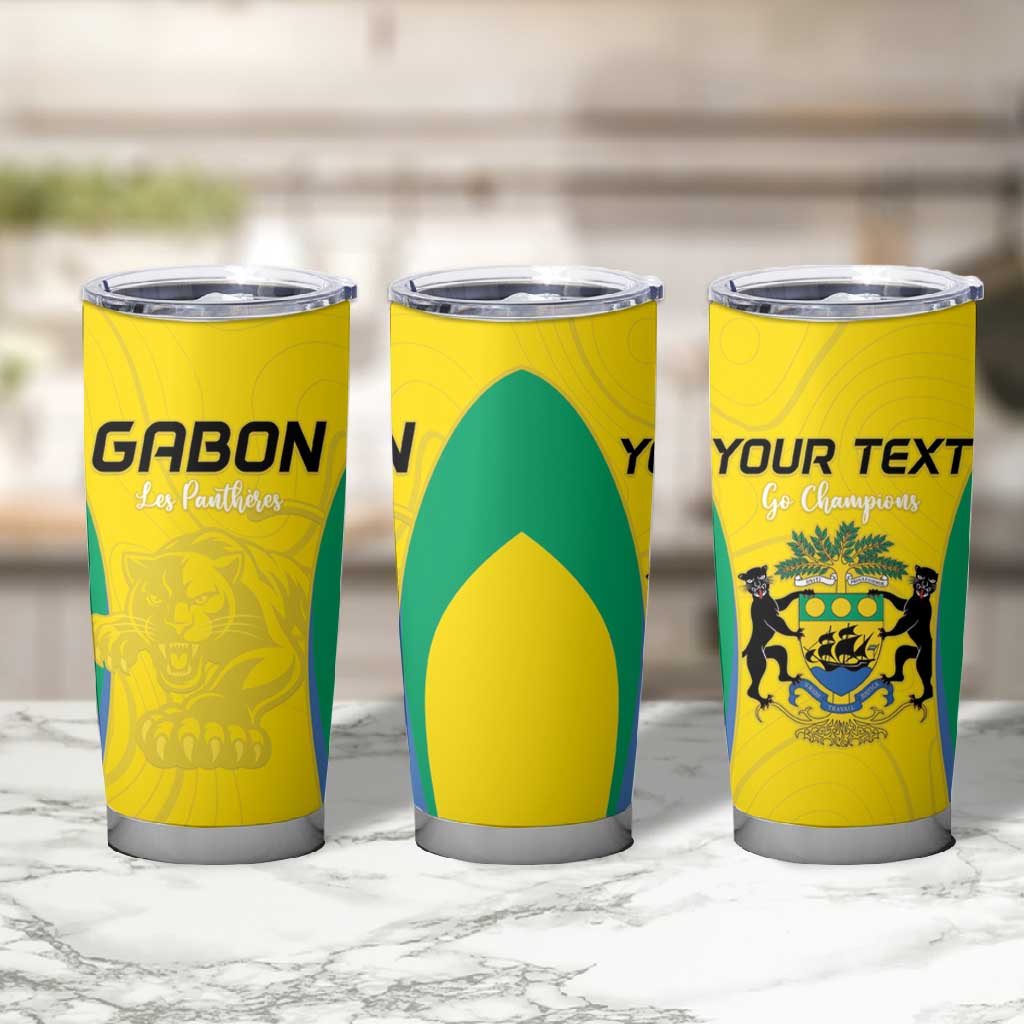 Custom Gabon Football Tumbler Cup Go Champions Les Pantheres - African Pride