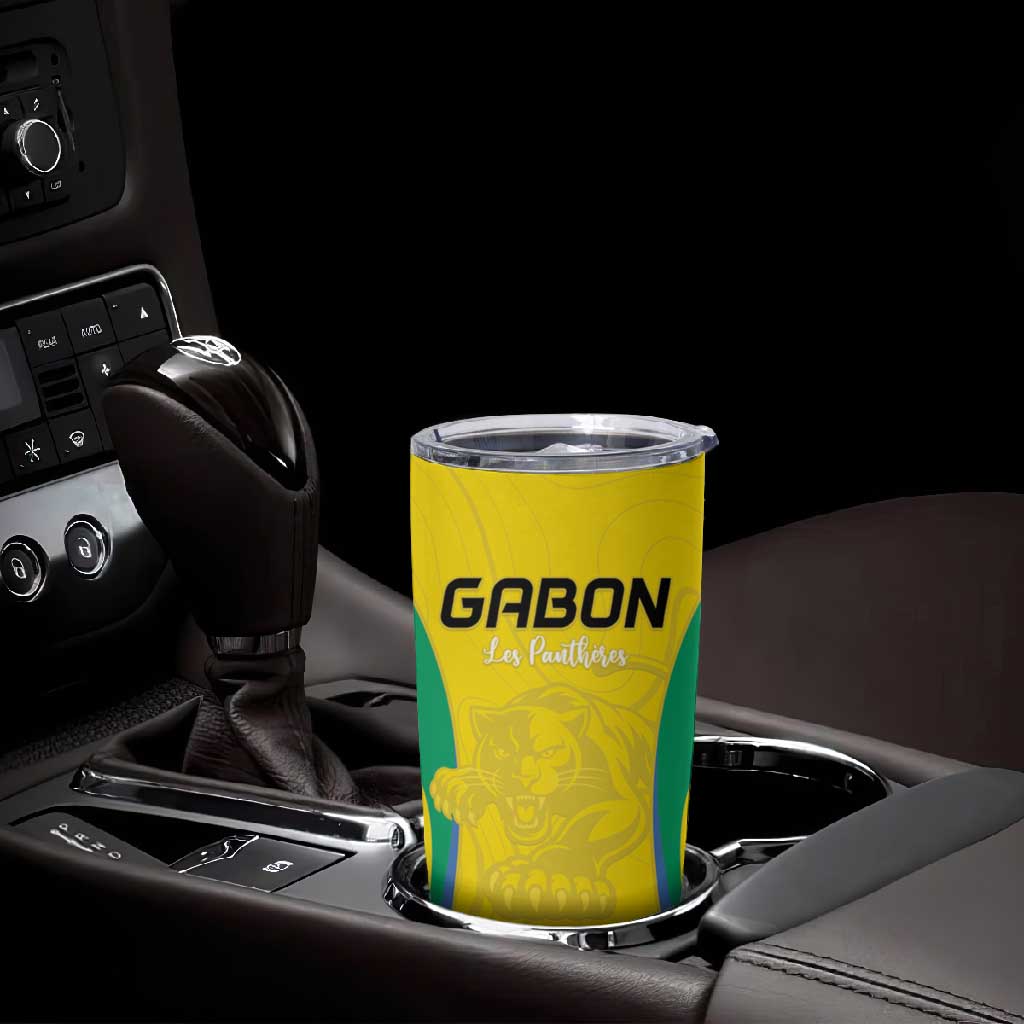 Custom Gabon Football Tumbler Cup Go Champions Les Pantheres - African Pride