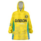 Custom Gabon Football Wearable Blanket Hoodie Go Champions Les Pantheres - African Pride