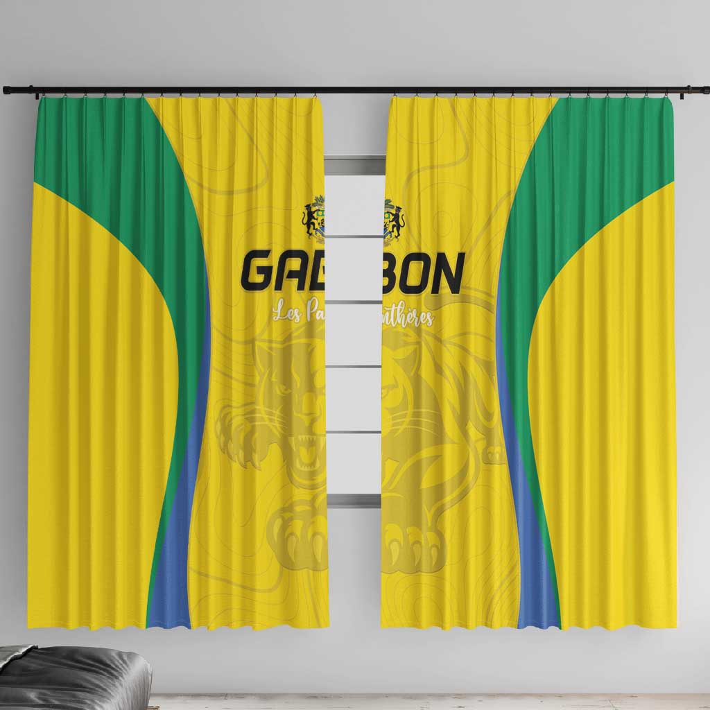 Gabon Football Window Curtain Go Champions Les Pantheres - African Pride