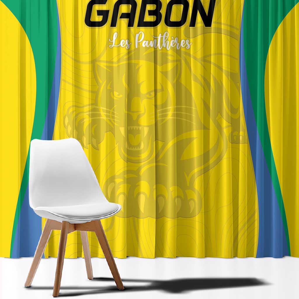 Gabon Football Window Curtain Go Champions Les Pantheres - African Pride