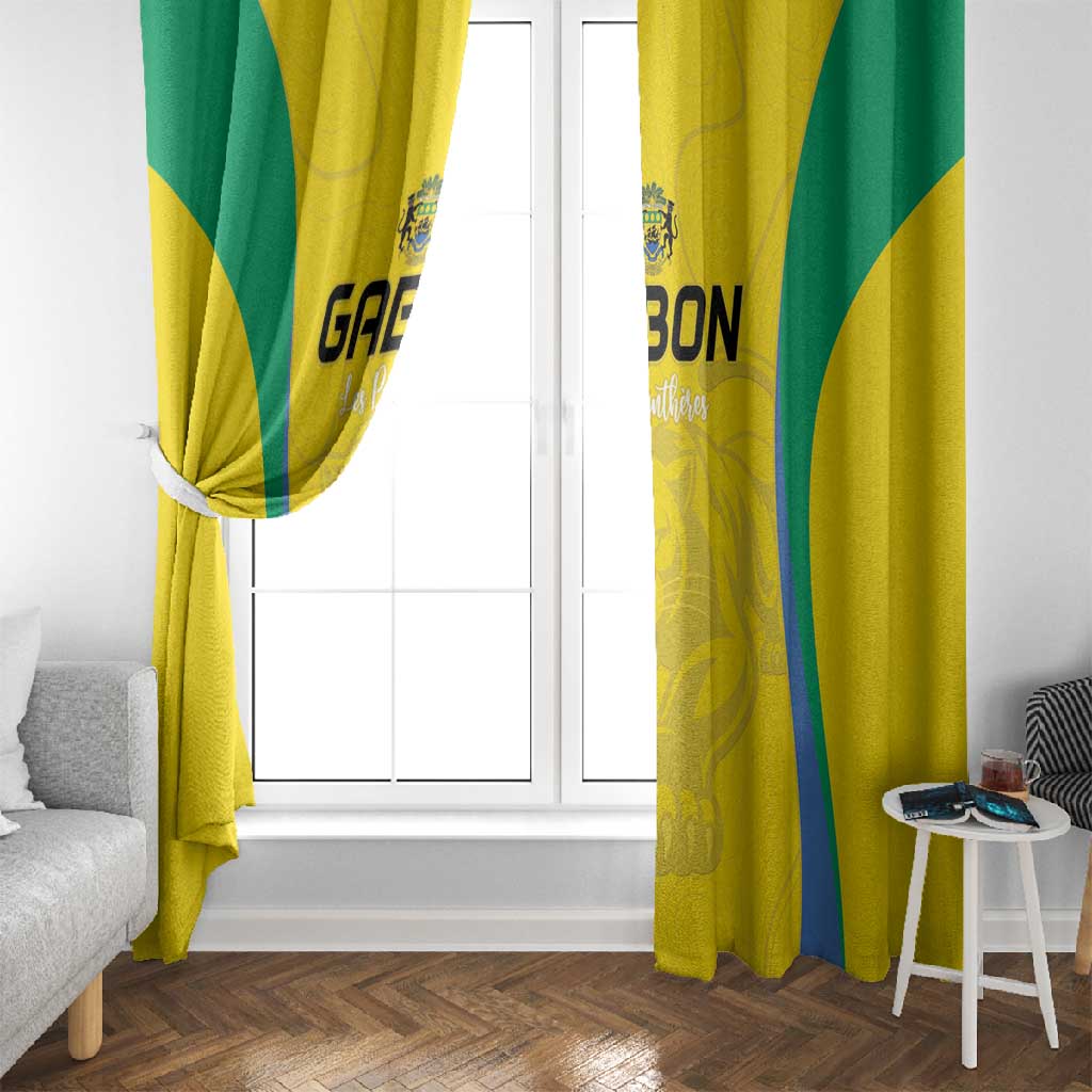 Gabon Football Window Curtain Go Champions Les Pantheres - African Pride