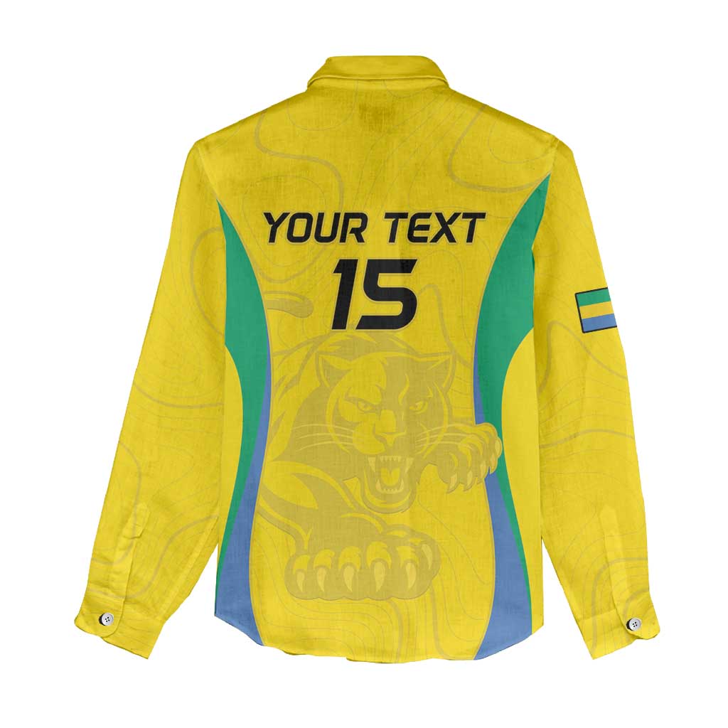 Custom Gabon Football Women Casual Shirt Go Champions Les Pantheres - African Pride