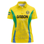 Custom Gabon Football Women Polo Shirt Go Champions Les Pantheres - African Pride
