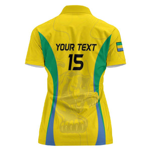 Custom Gabon Football Women Polo Shirt Go Champions Les Pantheres - African Pride