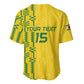 Custom Zimbabwe Football Baseball Jersey Come On Warriors - Kente Pattern - African Pride