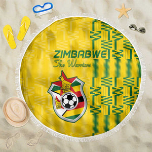 Zimbabwe Football Beach Blanket Come On Warriors - Kente Pattern - African Pride