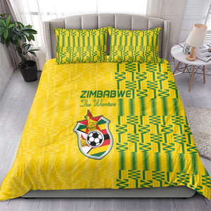 Zimbabwe Football Bedding Set Come On Warriors - Kente Pattern - African Pride