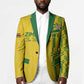 Custom Zimbabwe Football Blazer Come On Warriors - Kente Pattern - African Pride