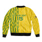 Custom Zimbabwe Football Bomber Jacket Come On Warriors - Kente Pattern - African Pride
