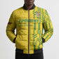 Custom Zimbabwe Football Bomber Puffer Jacket Come On Warriors - Kente Pattern - African Pride