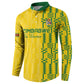 Custom Zimbabwe Football Button Sweatshirt Come On Warriors - Kente Pattern