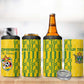 Custom Zimbabwe Football 4 in 1 Can Cooler Tumbler Come On Warriors - Kente Pattern - African Pride