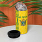 Custom Zimbabwe Football 4 in 1 Can Cooler Tumbler Come On Warriors - Kente Pattern - African Pride