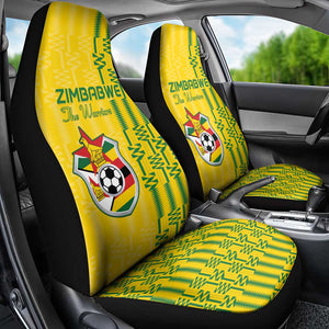 Zimbabwe Football Car Seat Cover Come On Warriors - Kente Pattern - African Pride