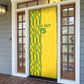 Custom Zimbabwe Football Door Cover Come On Warriors - Kente Pattern - African Pride