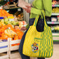 Zimbabwe Football Grocery Bag Come On Warriors - Kente Pattern - African Pride