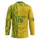 Custom Zimbabwe Football Hockey Jersey Come On Warriors - Kente Pattern - African Pride