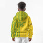Custom Zimbabwe Football Kid Hoodie Come On Warriors - Kente Pattern - African Pride