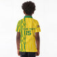 Custom Zimbabwe Football Kid Polo Shirt Come On Warriors - Kente Pattern - African Pride