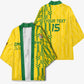 Custom Zimbabwe Football Kimono Come On Warriors - Kente Pattern - African Pride