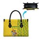 Zimbabwe Football Leather Bag Come On Warriors - Kente Pattern - African Pride