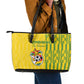 Zimbabwe Football Leather Tote Bag Come On Warriors - Kente Pattern - African Pride