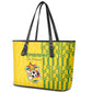 Zimbabwe Football Leather Tote Bag Come On Warriors - Kente Pattern - African Pride