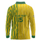 Custom Zimbabwe Football Long Sleeve Polo Shirt Come On Warriors - Kente Pattern - African Pride