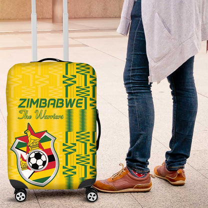 Zimbabwe Football Luggage Cover Come On Warriors - Kente Pattern - African Pride