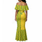 Custom Zimbabwe Football Mermaid Dress Come On Warriors - Kente Pattern - African Pride