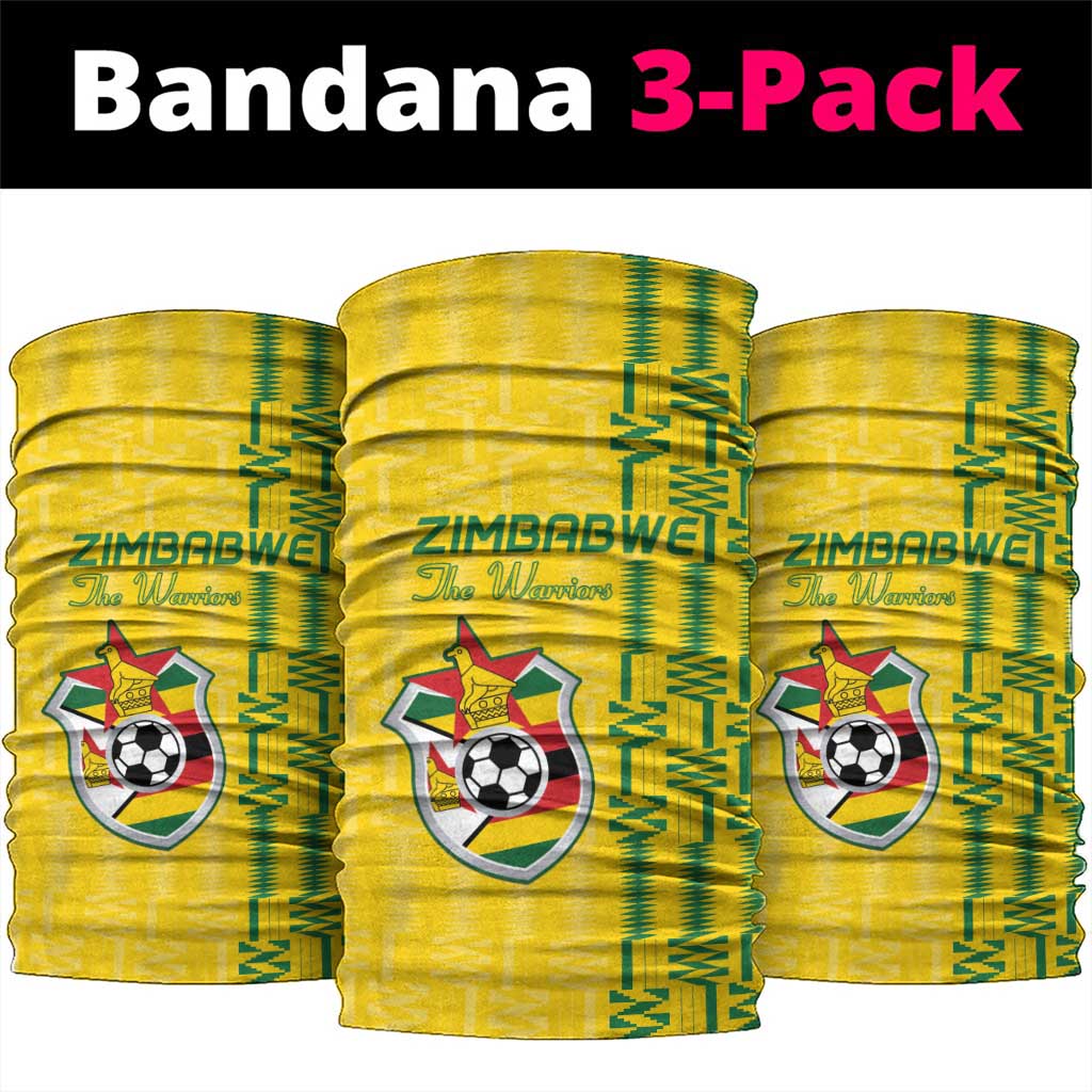 Zimbabwe Football Neck Gaiter Come On Warriors - Kente Pattern - African Pride