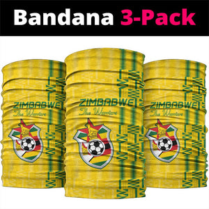 Zimbabwe Football Neck Gaiter Come On Warriors - Kente Pattern - African Pride